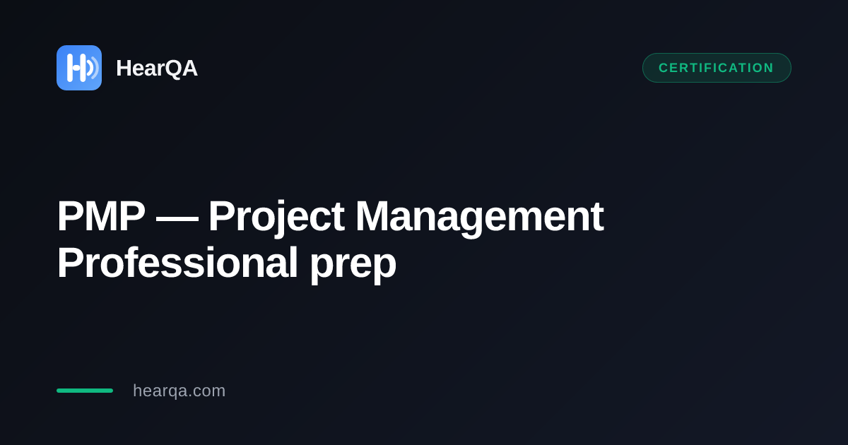 PMP — Project Management Professional prep guide
