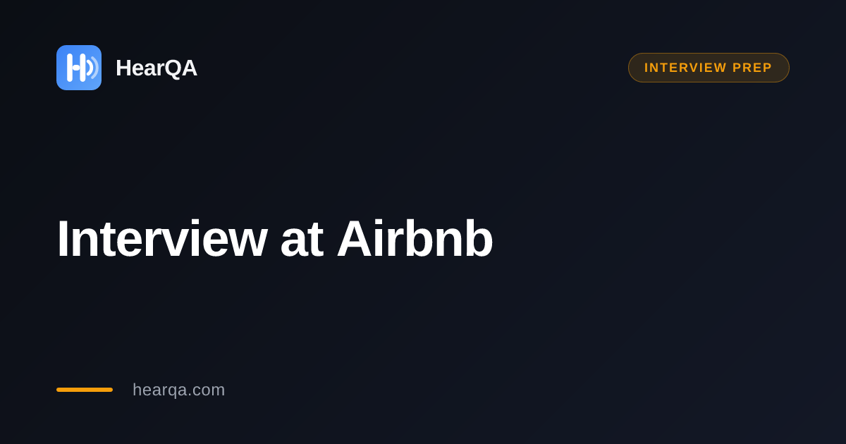 Airbnb interview prep