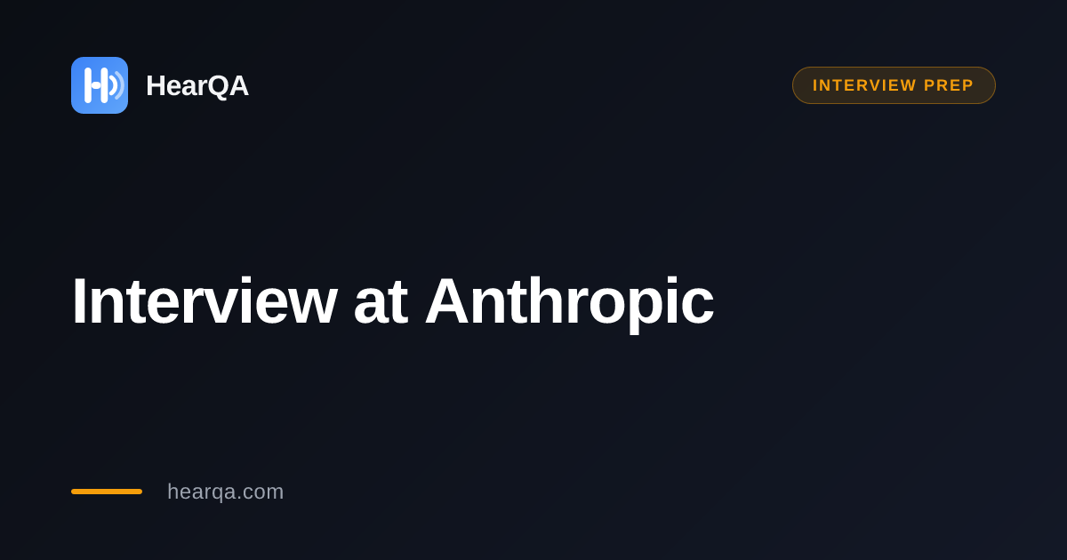 Anthropic interview prep