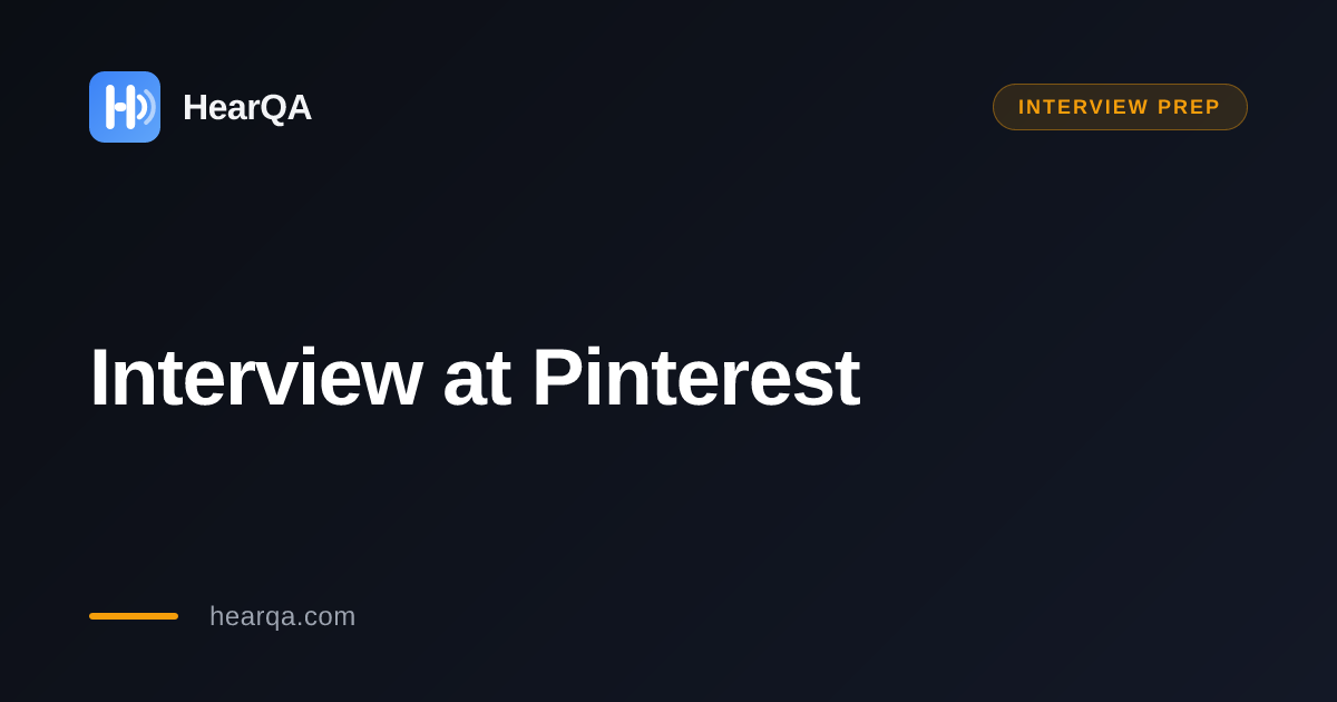 Pinterest interview prep