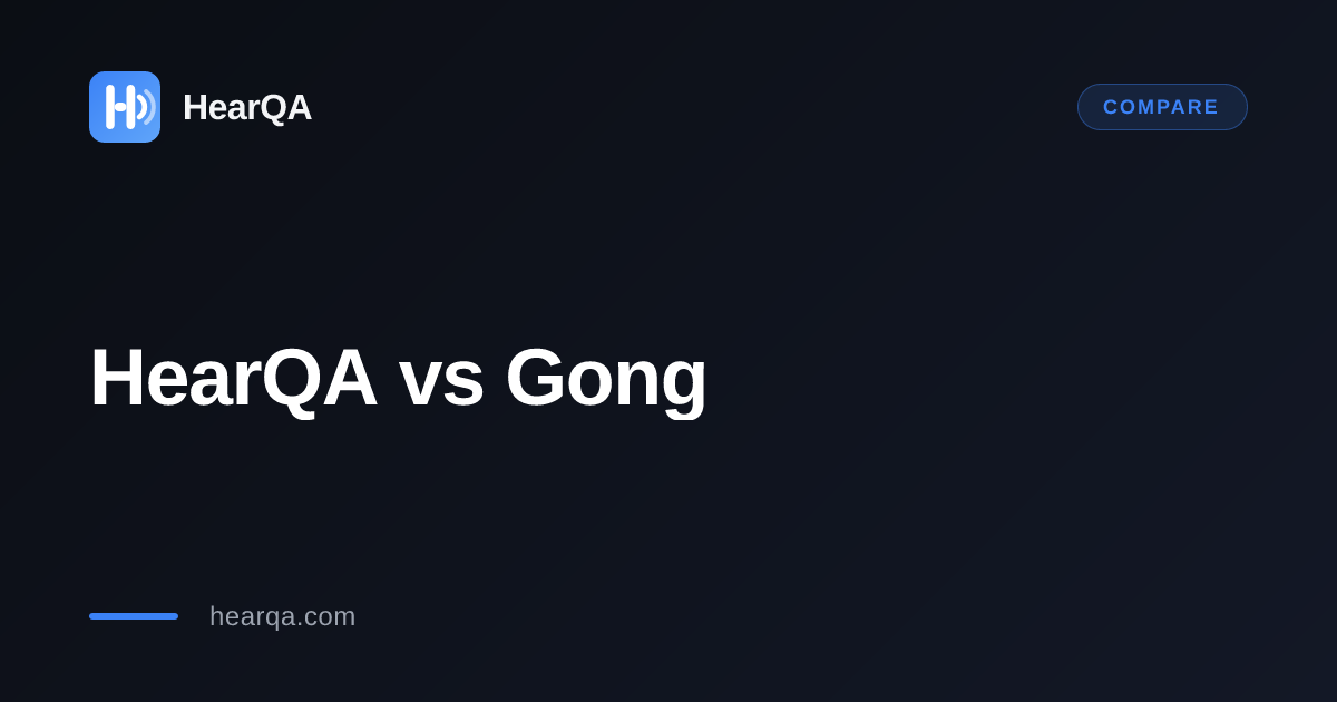 HearQA vs Gong